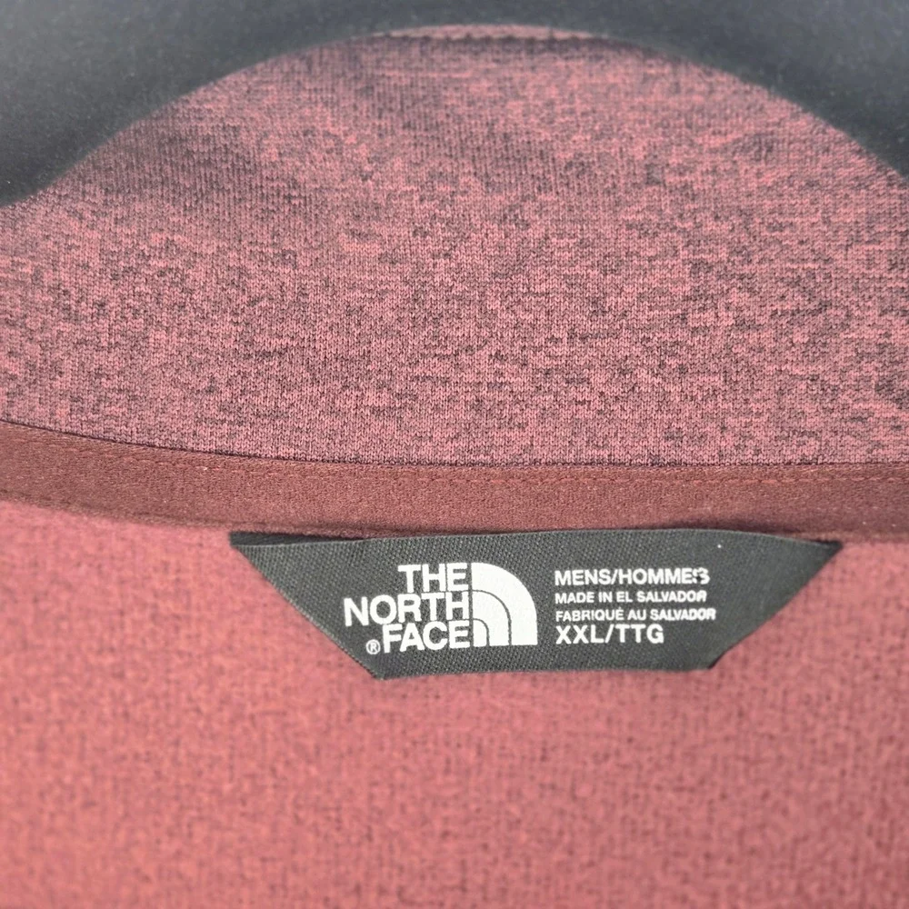 The North Face Quarter Zip Pullover Fleece Sweater Burgundy Maroon Gorpcore XXL